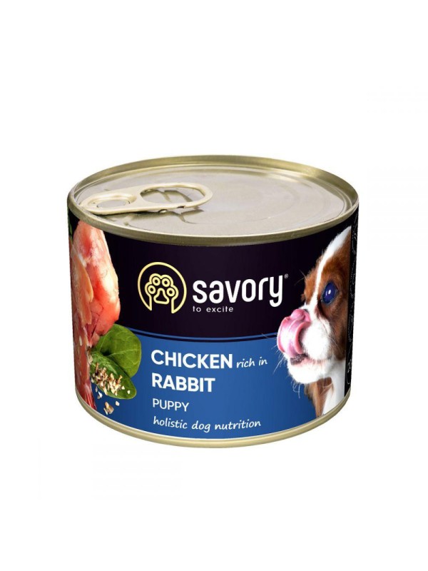 Savory Dog All breeds Puppy Rabbit Chicken для цуценят з куркою та кроликом 200 г