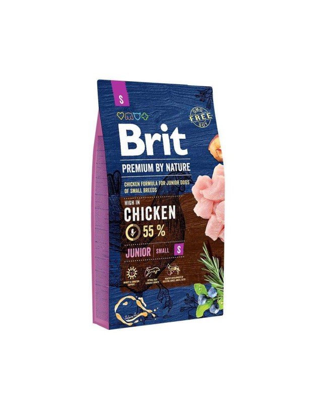 Brit Premium Junior S Small для собак с курицей 3 кг