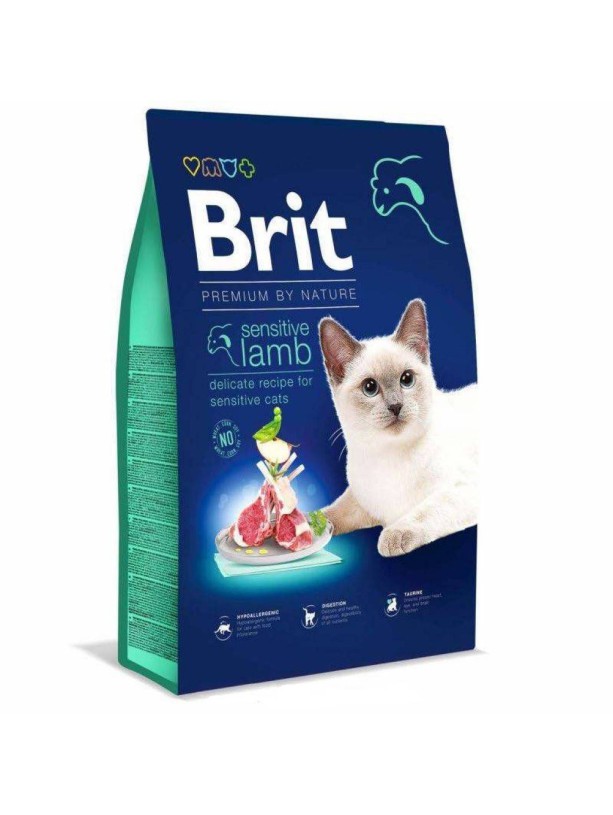 Brit Premium Sensitive Lamb для кошек с ягненком 1.5 кг