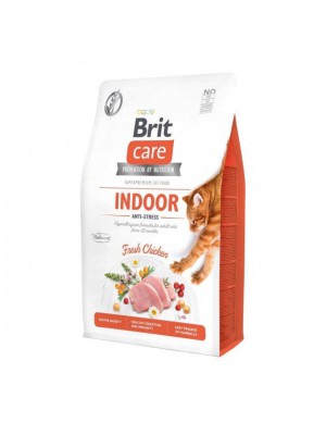 Brit Care Cat GF Indoor Anti-Stress для кошек живущих в помещении с курицей 2 кг