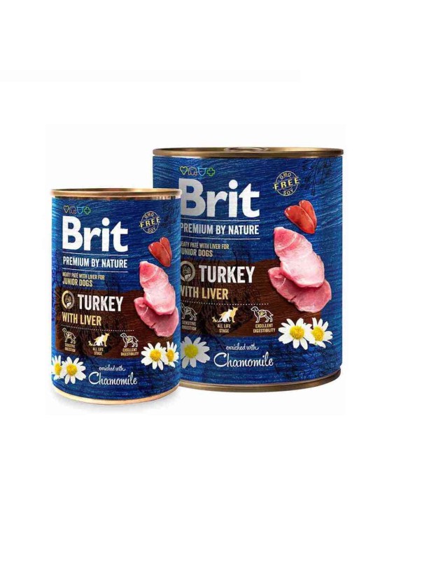 Brit Premium by Nature Turkey с индюшиной печенью для собак 400 г