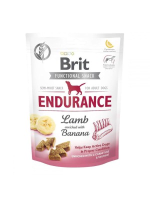 Лакомство Brit Care Endurance для поддержания формы у собак с ягненком и бананом 150 г