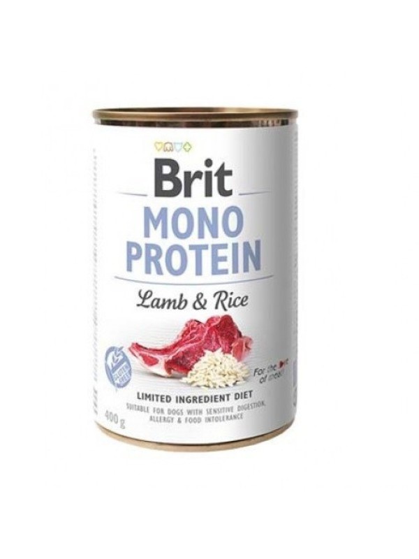Brit Mono Protein Dog з ягням і рисом 400 г