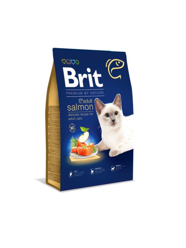 Brit Premium Adult Salmon для кошек с лососем 300 г