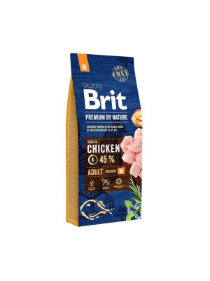 Brit Premium Adult Medium M для собак с курицей 1 кг