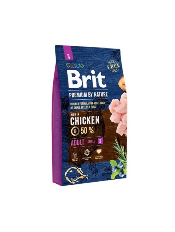 Brit Premium Adult Small S для собак c курицей 3 кг