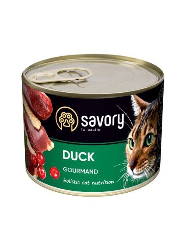 Savory Cat Adult Duck для кошек с уткой 200 г