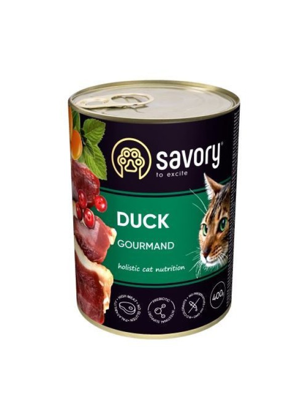 Savory Cat Adult Duck для кошек с уткой 400 г