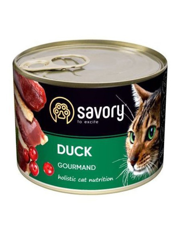Savory Cat Adult Duck для кошек с уткой 400 г