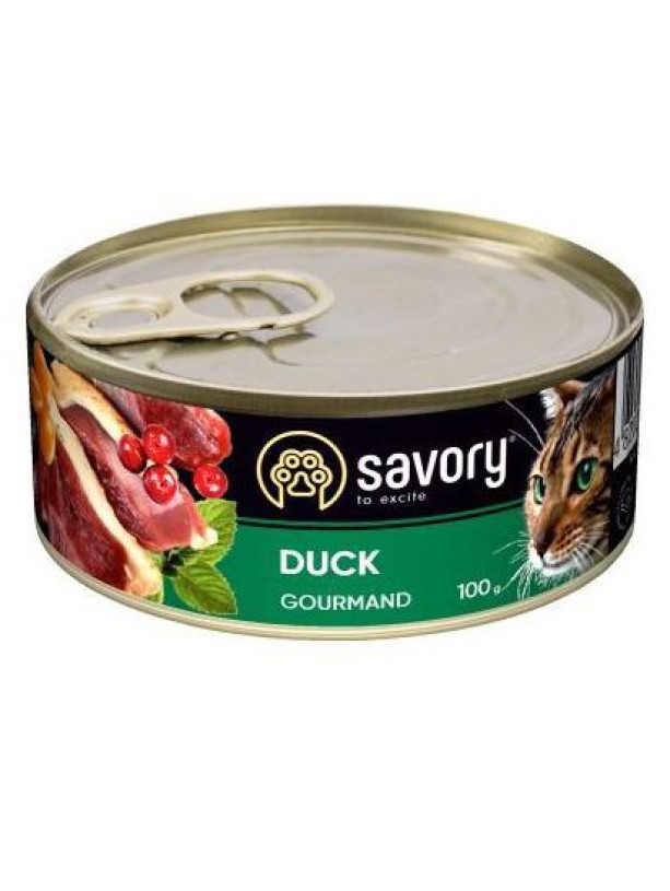 Savory Cat Adult Duck для кошек с уткой 400 г