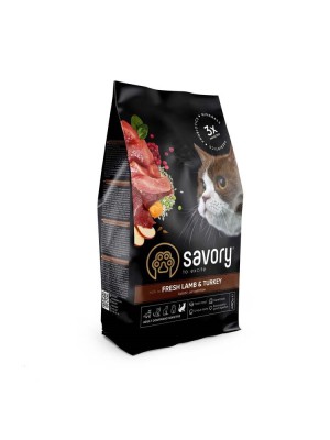 Savory Sensitive Digestion Fresh Lamb & Turkey для кошек с ягненком 400 г
