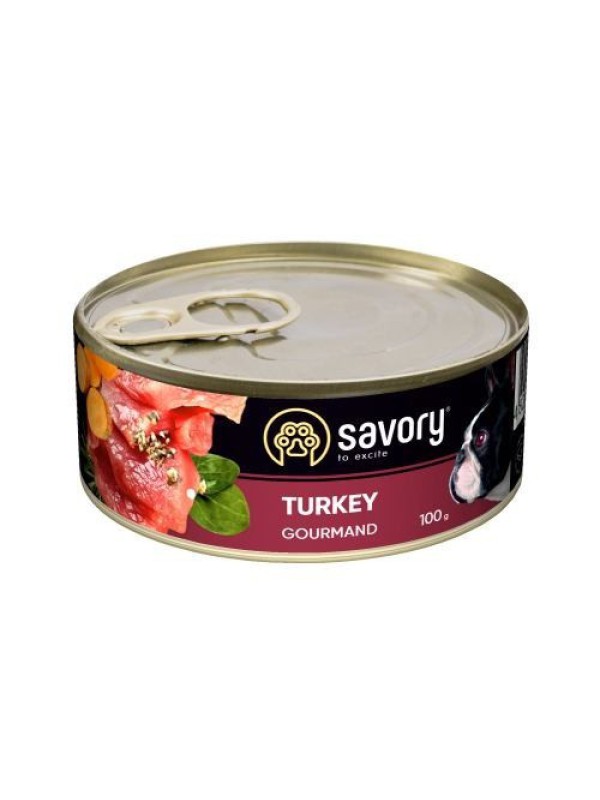 Savory Dog Gourmand Turkey для собак з індичкою 100 г