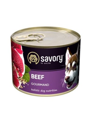 Savory Dog Gourmand Beef для собак с говядиной 200 г