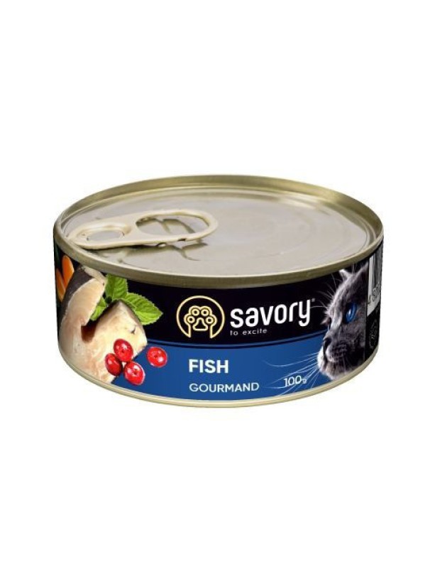 Savory Cat Adult Fish для кошек с рыбой 100 г