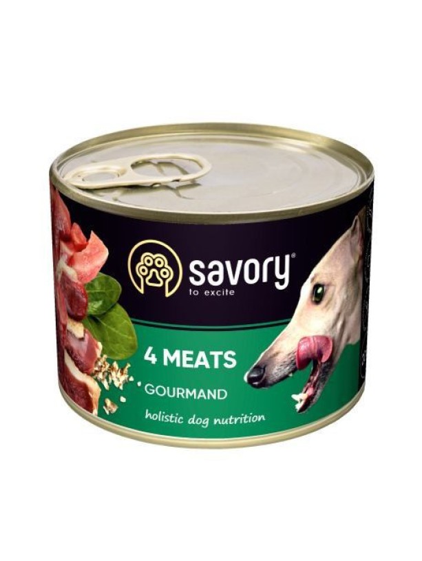 Savory Dog Gourmand 4 Meats для собак 4 мяса 200 г