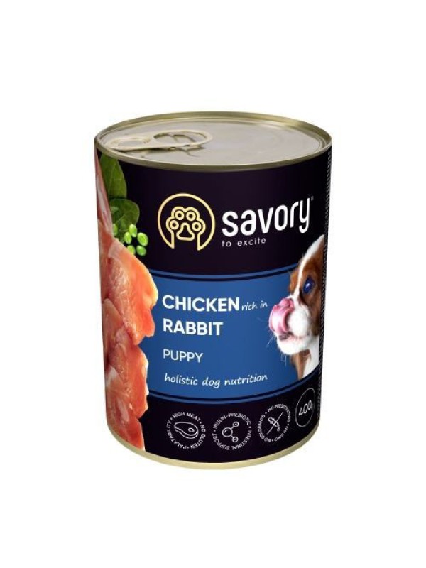 Savory Dog All breeds Puppy Rabbit Chicken для цуценят з куркою та кроликом 400 г