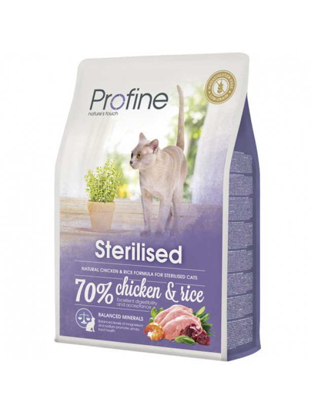Profine Cat Sterilised для стерилизованных кошек с курицей и рисом 2 кг