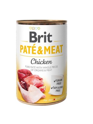 Brit Pate Meat Dog для собак паштет с курицей 400 г