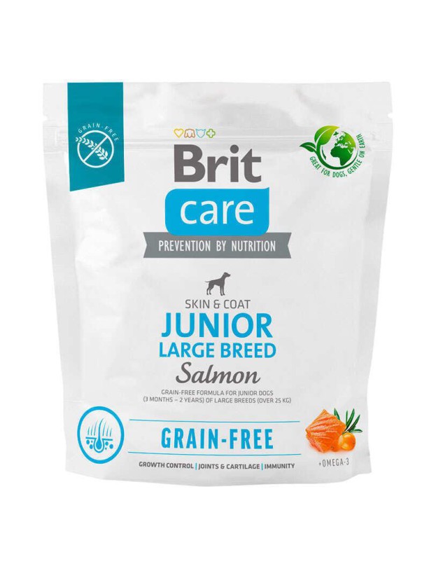 Brit Care Grain-free Junior Large Breed Salmon and Potato 12 кг сухой корм для щенков крупных пород с лососем