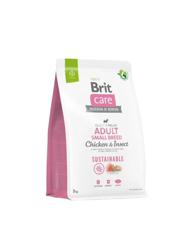 Brit Care Sustainable Adult Small Breed Chicken and Insect с курицей 3 кг