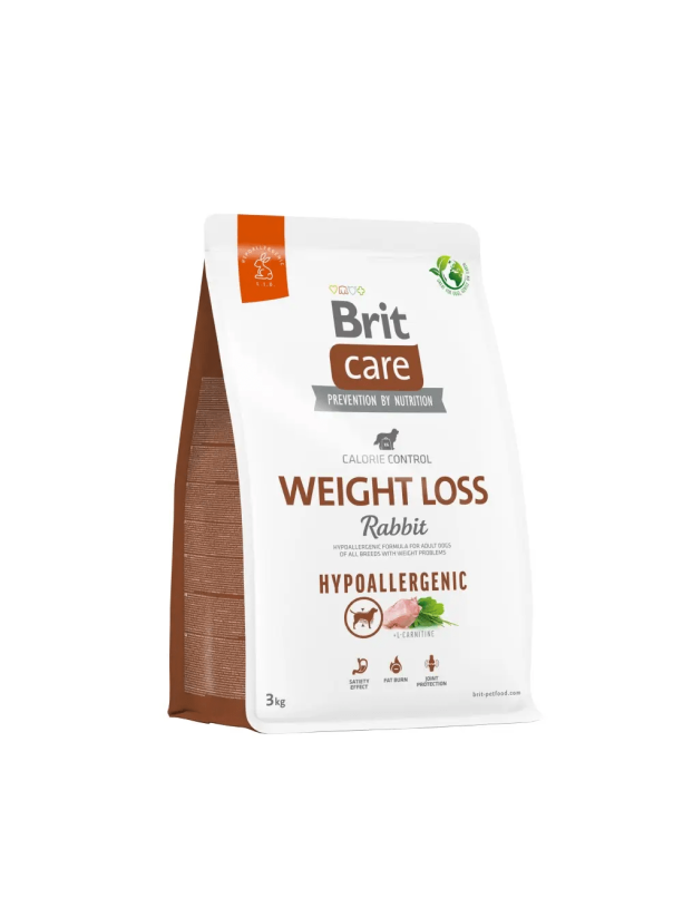 Brit Care Hypoallergenic Weight Loss Rabbit гипоаллергенный для собак с кроликом 1 кг