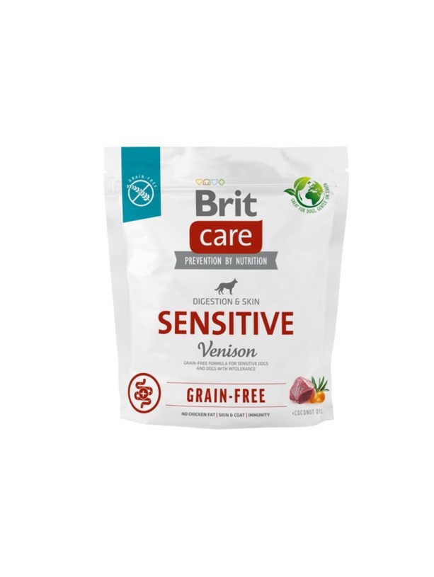 Brit Care Dog Grain-free Sensitive 12 кг ухой корм для собак с чувствительным пищеварением с олениной