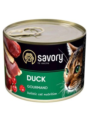 Savory Cat Adult Duck для кошек с уткой 200 г