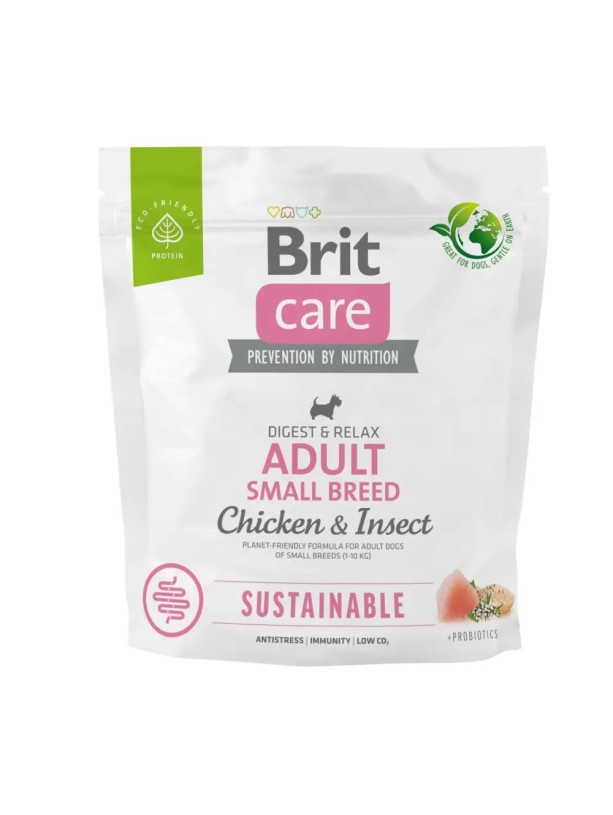 Brit Care Sustainable Adult Small Breed Chicken and Insect с курицей 1 кг