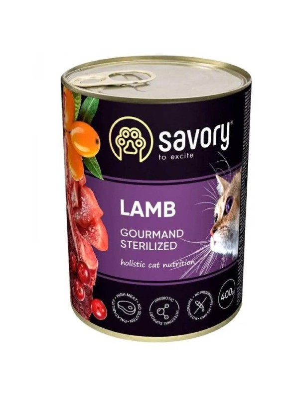 Savory Sterilised Lamb для стерилізованих котів з ягням 400 г