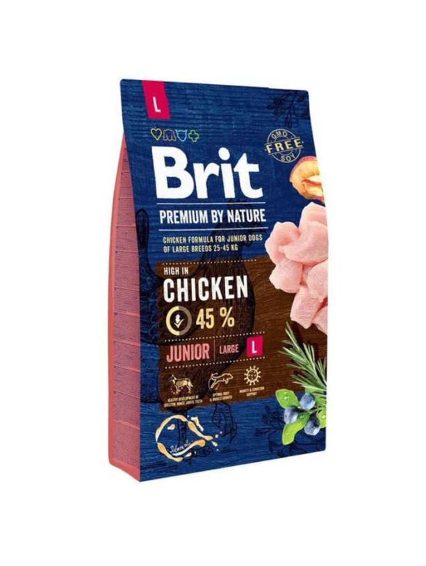 Brit Premium Dog Junior Large L 15 кг сухой корм для щенков крупных пород с курицей