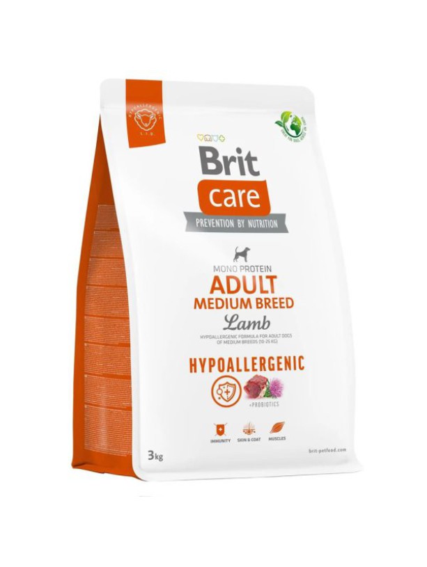 Brit Care Medium Hypoallergenic Lamb 3 кг сухой гипоаллергенный корм для собак с ягнёнком