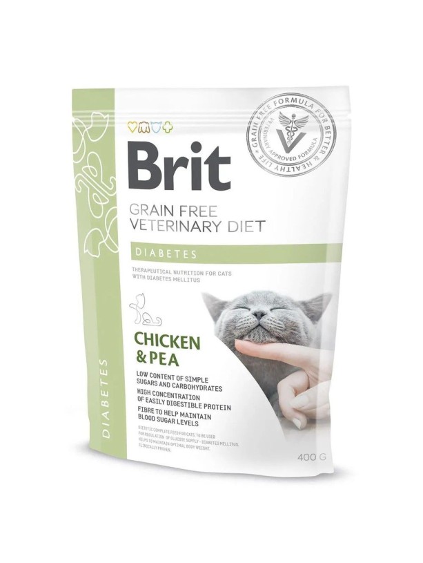 Brit Veterinary Diet Cat Diabetes для котів із цукровим діабетом 400 г