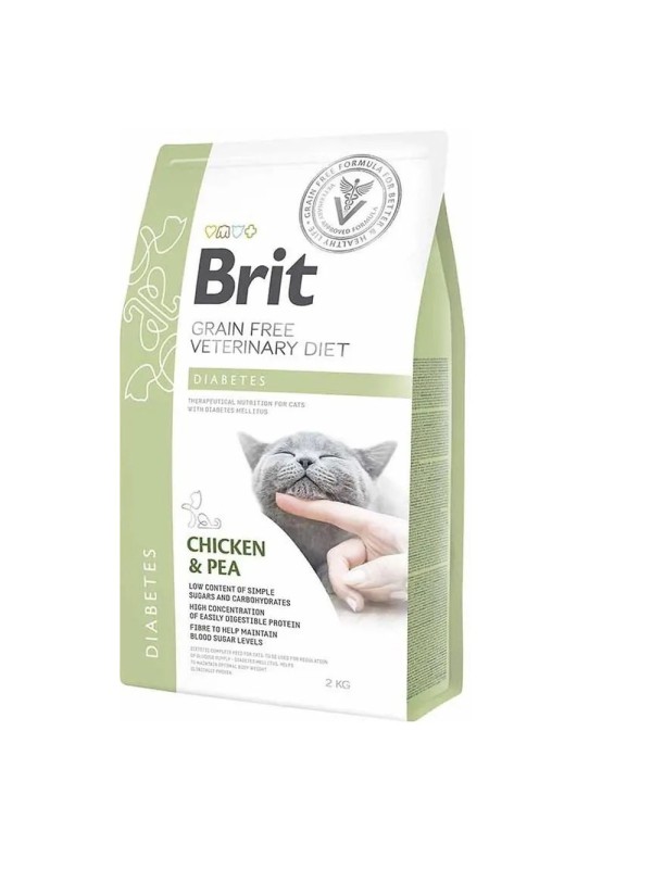 Brit Veterinary Diet Cat Diabetes 2 кг для котів із цукровим діабетом