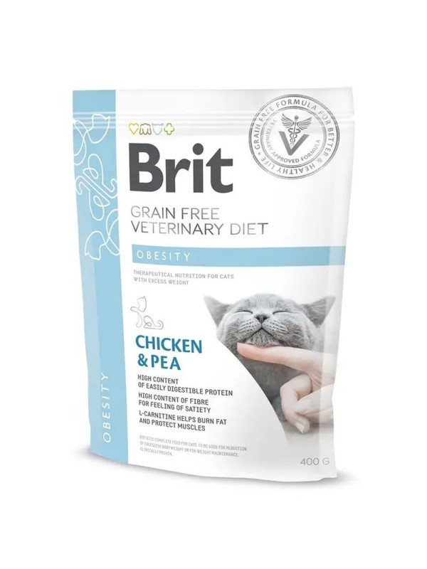 Brit Veterinary Diet Obesity Cat для котів з куркою 400 г