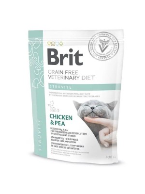 Brit Veterinary Diet Cat Struvite для кошек при мочекаменной болезни с курицей 400 г