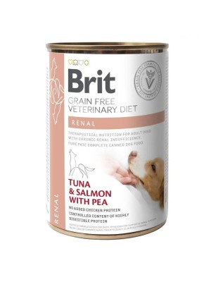 Brit Veterinary Diet Renal Cans для собак с лососем 400 г