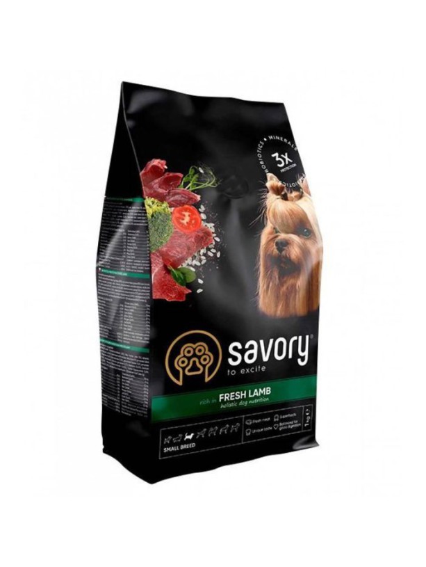 Savory Small Breed Lamb 3 кг сухой корм для собак малых пород с ягненком