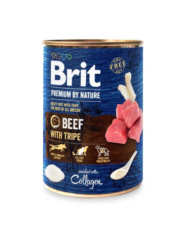 Brit Premium by Nature Beef с говядиной и рубцом для собак 400 г