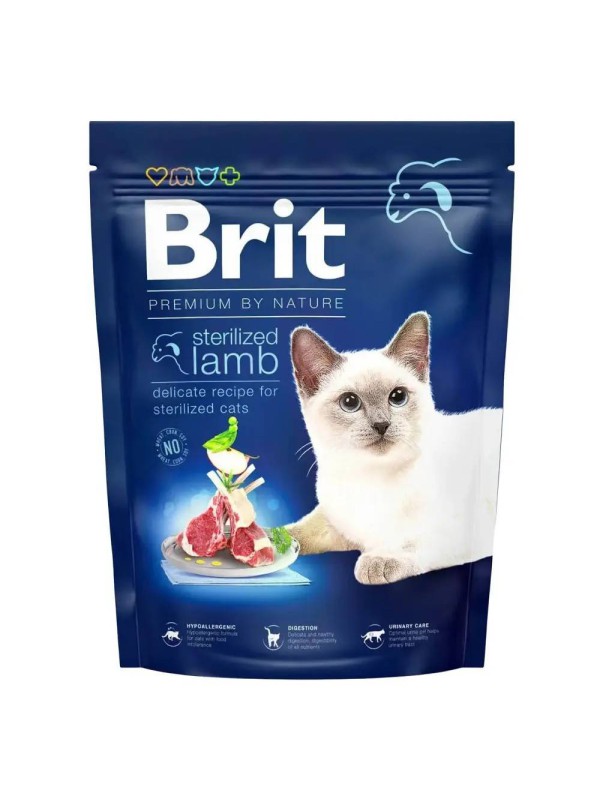 Brit Premium Sterilized Lamb для стерилізованих котів з ягням  1.5 кг