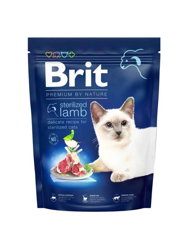 Brit Premium Sterilized Lamb для стерилизованных кошек с ягненком 300 г