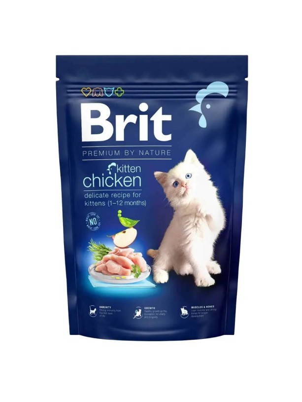 Brit Premium Kitten Chicken для котят с курицей 1.5 кг