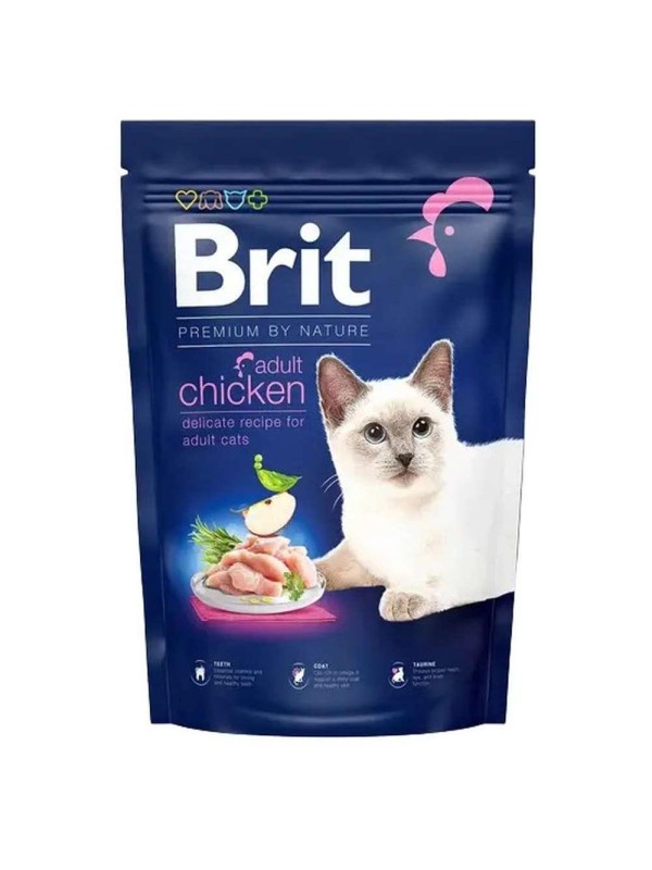 Brit Premium Adult Chicken для котів з куркою 300 г