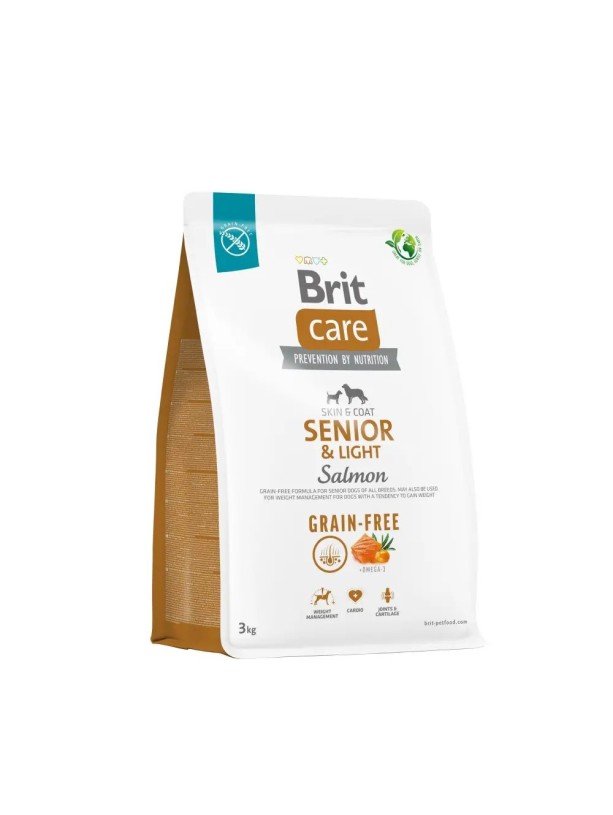 Brit Care GF Senior & Light Salmon для пожилых собак с лососем 1 кг