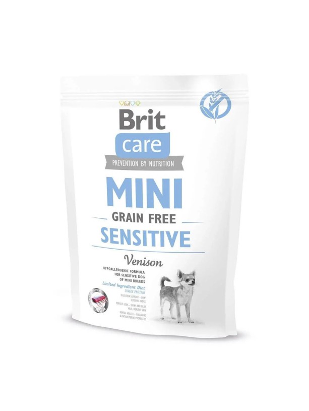 Brit Care Mini GF Sensitive для собак с олениной 400 г