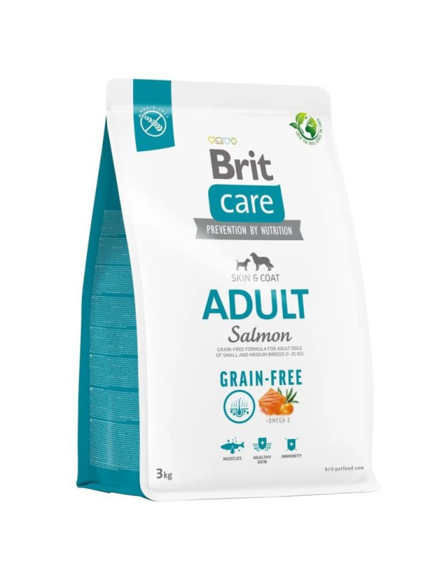 Brit Care Dog Grain-free Adult Salmon для собак малых и средних пород с лососем 1 кг