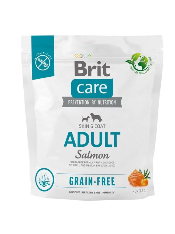 Brit Care Dog Grain-free Adult Salmon для собак малих і середніх порід з лососем 1 кг