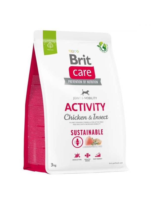 Brit Care Dog Sustainable Activity Chicken для собак с курицей и насекомым 3 кг