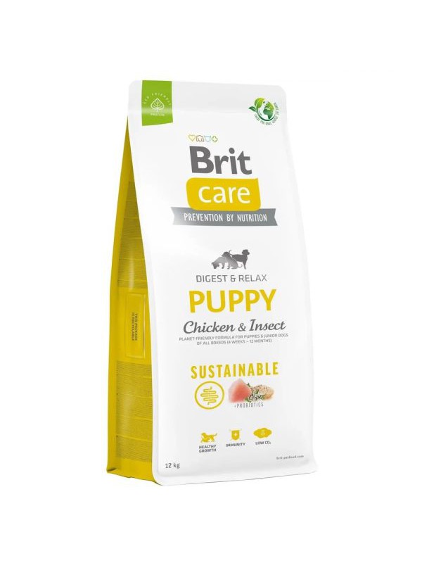 Brit Care Dog Sustainable Puppy Chicken 12 кг сухий корм для цуценят з куркою та комахами