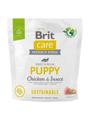 Brit Care Dog Sustainable Puppy Chicken для щенков с курицей и насекомыми 1 кг