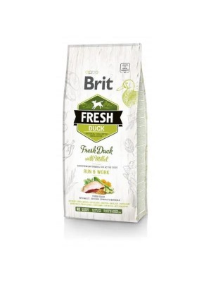 Brit Fresh Duck with Millet Run Work для собак с уткой 2.5 кг